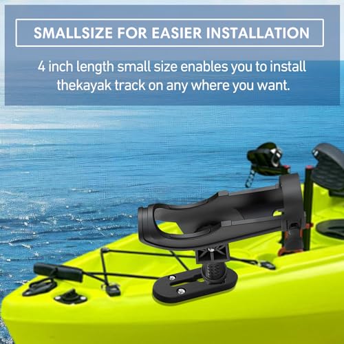 Kayak Track, Kayak Low Profile Track,Kayak Rail, Kayak Accessories Mount Track, Kayak Paddle Holder Kayak Gear Track for Fishing Rod Holde,Fish Finder, Kayak Rod Holder,Anchor Cleats - size: 4 INCH/2 PCS