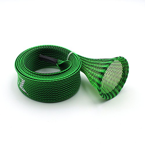 Mr. Z Pack of 4 Casting Fishing Rod Sleeves with 2 Rod Straps Fishing Rod Covers Pole Jacket Rod Socks - color: Dark Green