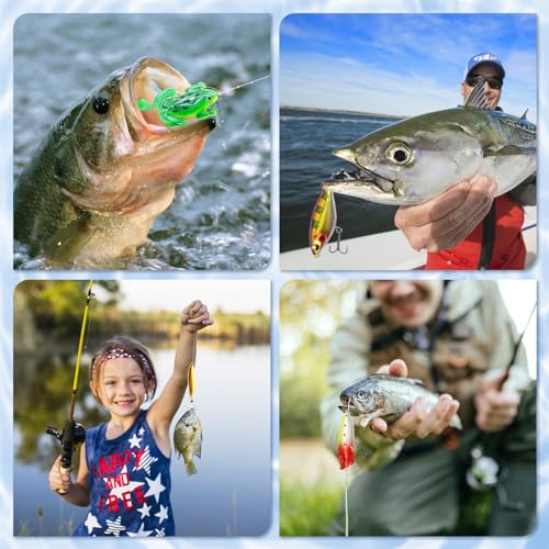 MOVINPE Fishing Advent Calendar for Adult Men Teen Boys, 2025 Fishing Lure Christmas Gifts, 24 Days Topwater Lures Fishing Spoons Minnow Popper Crankbait for Fishing Lovers Father Boyfriend Brother