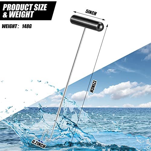 Sotiff 2 Pcs 12 in Stainless Steel Fish Hook Remover Tools Summer Fishing Hook Quick Removal Device Saltwater Dehooker Aluminum and Fish Dehooker for Fisherman - color: Black