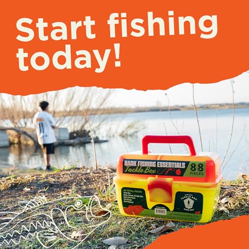Catch Co Mystery Tackle Box Bank Fishing Essentials - 88 Pieces - Small Tackle Box - color: Green