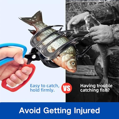 3 Claw Fish Gripper, Metal Fishing Pliers Gripper Catch Fish Control Clamp, Must Have Fishing Pliers Control Tool Fishing Accessories for Most Freshwater Fish Grip Tackle Holder - color: 1 pcs