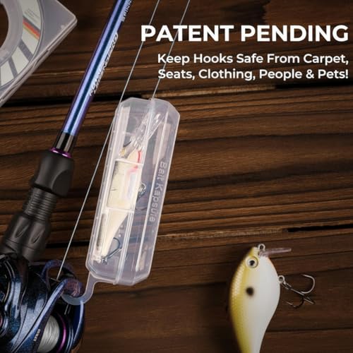 LemonRoad 5 Pcs Fishing Hook Cover Fishing Lure Covers Set Lure Wrap with Vent Holes, 5 Sizes Rod Hook Protection Multiple Bait Storage Attachments for Freshwater Saltwater Gear