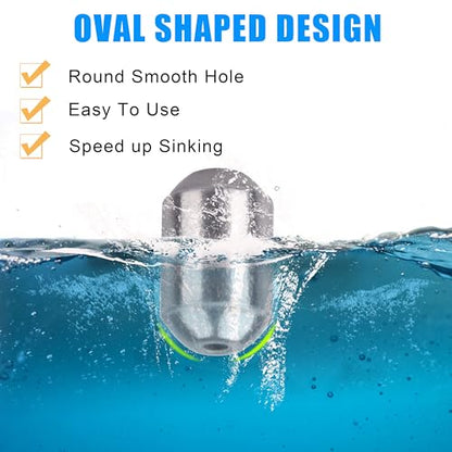 Egg Sinkers Fishing Weights Kit, 23/40pcs Fishing Weights Sinkers Slip Sinkers Catfish Weights Bass Casting Sinker Weights Lead Free Fishing Weights for Freshwater Saltwater Fishing - style: 23pcs Kit