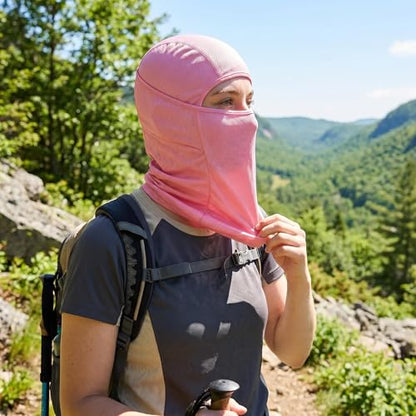 4 Pieces Balaclava Mask Sun Protection Hood Face Cover Full Head Mask for Men and Women for Hunting Fishing Skiing - color: Black+white+green+pink