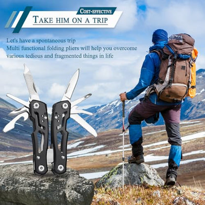 MINI Multitool Pliers, Christmas Birthday Gifts for Men Boyfriend Dad Husband Women, Pocket Knife 14-In-1, Rugged and Practical Portable Computer and Bike Gadgets, Black Camping and Survival Tools - size: Small