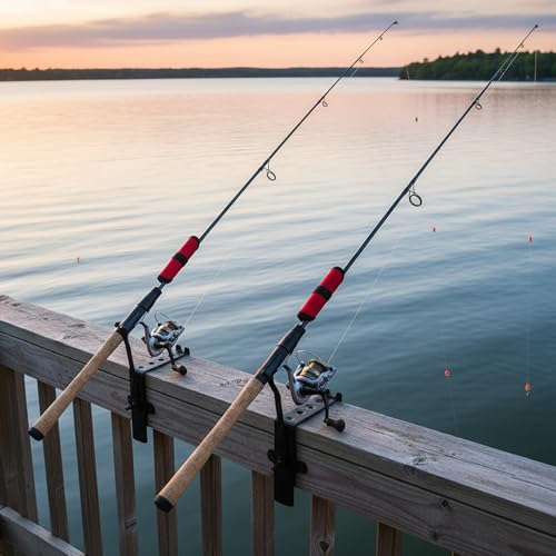 8 Pcs Fishing Lure Covers, 6" Lure Wrap Bait Gloves Fish Hook Storage Protectors Fishing Lure Wraps Rod Covers to Keep Fishermen Safe for Rod(Red)