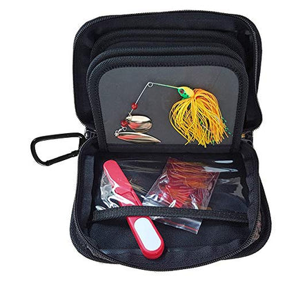 Kylebooker Fishing Lure Spinner Baits Wallet Case Soft Bait Binder Storage Bag