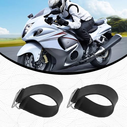 2PCS Rubber Band Straps Battery Box Tie Down Strap Stretchable Battery Tie Fixed Strap Holder Moped Belt with Metal Buckles for ATV Scooter Motorcycle Accessories Parts Black - size: 2PCS