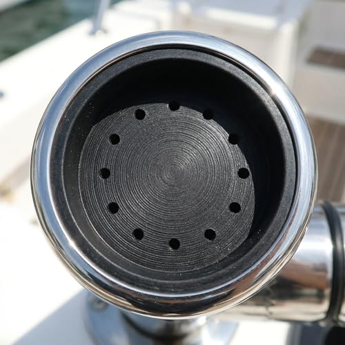 4Pcs Stainless Steel Fishing Rod Holder, Adjustable Rail Mount Clamp-On Fits 7/8"-1" Rails – Heavy Duty Fishing Pole Holder for Boat Kayak Pontoon