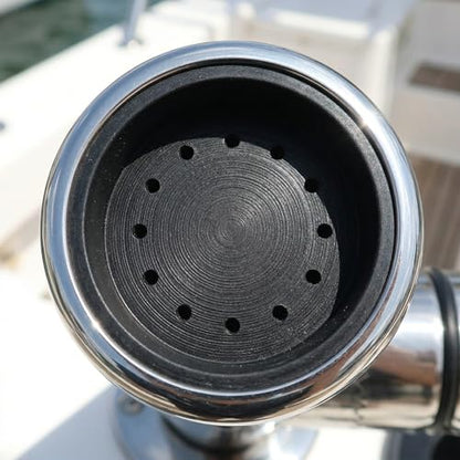 4Pcs Stainless Steel Fishing Rod Holder, Adjustable Rail Mount Clamp-On Fits 7/8"-1" Rails – Heavy Duty Fishing Pole Holder for Boat Kayak Pontoon