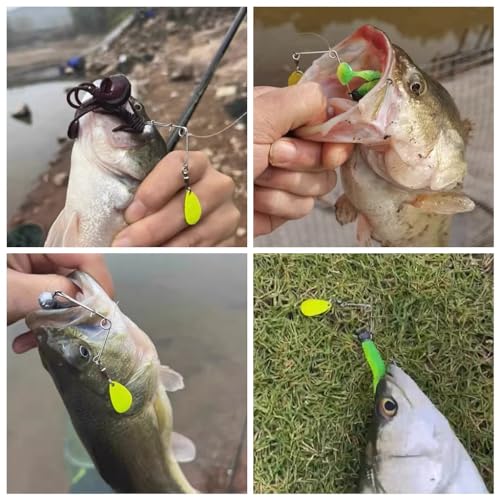 Fishing Spinner Blades Spinnerbait Smooth Nickel Spoons Rigs Fishing Spoons Lures Beetle Spins Pan Fish Bass Fishing Lures Accessories - color: Coated water-10pcs