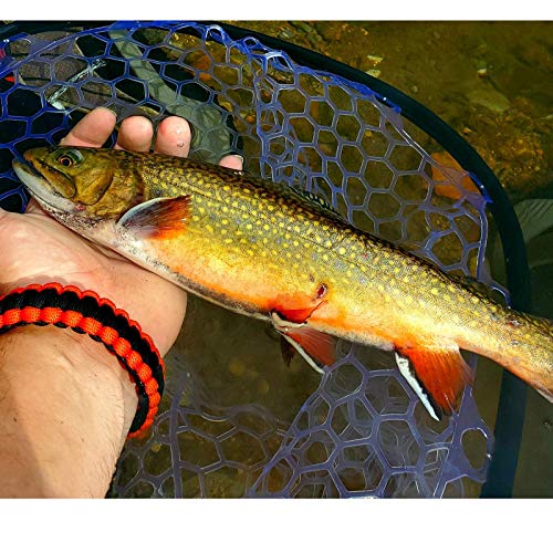 Aventik Fly Floating Fishing Net Carbon Fiber Landing Trout Net Light Weight Clear Rubber Ghost Net Catch & Release - color: Only Standard Green Net