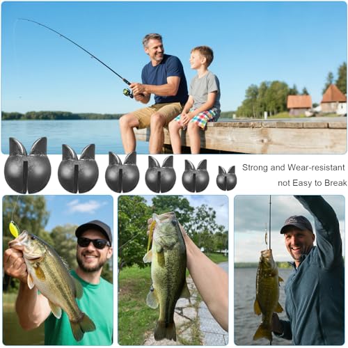 100/150Pcs Split Shot Fishing Weights – Premium Removable Fishing Sinkers,5/6 Sizes Assortment (0.02oz–0.14oz) for Freshwater & Saltwater Fishing - style: 150-large Duck