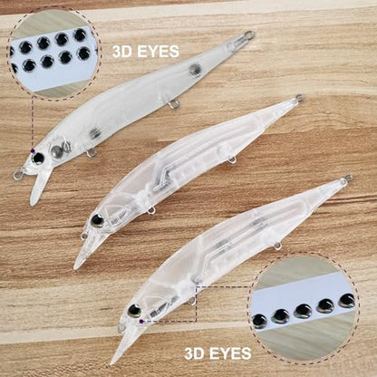 10pcs/20pcs Fishing Blanks Lures Kit Fishing Topwater Unpainted Swimbait Unpainted Crankbaits Hard Baits DIY Lure for Bass Salmon Trout Saltwater and Freshwater - color: E: 20pcs 0.4oz/11.5g and 0.51oz/14.6g