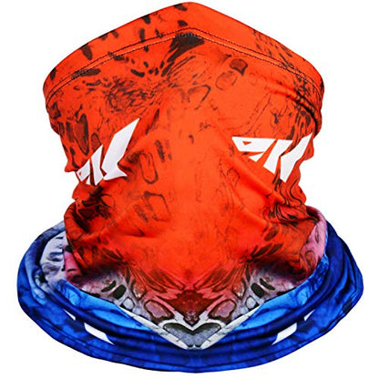 KastKing Sol Armis Neck Gaiter - UPF 50 Face Mask - UV Sun Protection Mask for Men & Women, Fishing, Hiking - color: K: Rocket Pop (Size: 19"x9.5")