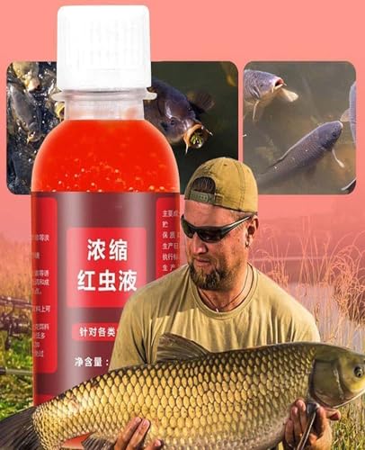 2PCS Red 40 Fishing Liquid, Red Ink Fishing,Fishing Bait,Red Fish attractants, Fishing Liquid Bait, Bait Fish Additive,Fish Lure Attraction Enhancer for Trout, Cod, Carp, Bass(100ml*2)