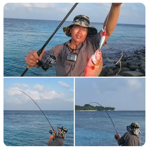 PURELURE Sharpen Fishing Rod 6'5'' - 9'2'' Spinning & Bait Casting Rod, M40JB+T1100G Carbon Fiber Blank, XF/MF Action Fishing Pole 2 Piece, Carbon Reel Seat Cork and EVA Handle, Fuji Guides - style: Spinning- S922m - Mf -2pc