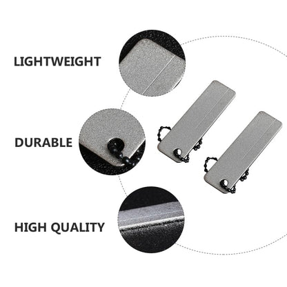 Healifty 2Pcs Pocket Whetstone Sharpening Stone Mini Portable Outdoor Sharpener for Compact Grinding Tool for Camping Pocket Carry 2.51 X 0.74 X 0.07 in