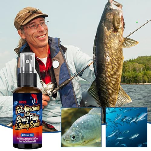 Fish Attractant Spray,60ml Lures Liquid Additive with Fishy Stinky Scent,Fish Attractant Liquid | for Reservoirs Lakes Rivers Sports Outdoors Trout Cod Carp Bass