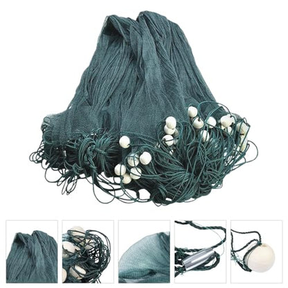 6.5 x 33ft / 10 x 65ft Fishing Drag Fish Net, Large Gill Fishing Net, Hand Made Nylon Beach Seine Nets, High Density Mesh Fishing Equipment Beach Drag for Fishing at Ponds, Creeks, Rivers, Sea, Lake