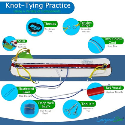 Knot Tying Practice Kit Pocket-Size Rehearse Hand Instrument & Depth Ties 2023