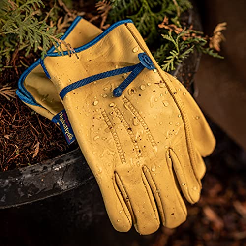 Wells Lamont Men's Adjustable HydraHyde Leather Work Gloves – Water-Resistant, Breathable, Durable – Ideal for Gardening, Landscaping, Ranching – Heavy Duty Leather Work Gloves – Saddletan, X-Large - size: X-Large (Pack of 1), style: Adjustable