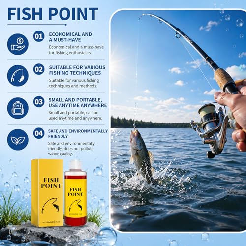 2026 Upgraded Concentrated Fish Attractant Liquid, 100ml Powerful Fish Point Liquid Bait for Trout, Panfish and More, Enhances Scent & Improves Biteresponse - color: 1PC