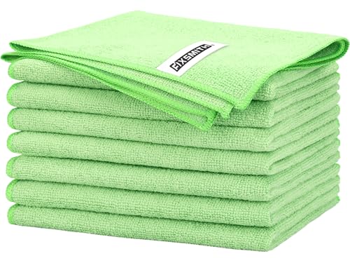 FIXSMITH Sage Green Microfiber Cleaning Cloth -Pack of 8, Highly Absorbent Cleaning Rags, 16"X12" All Purpose Cleaning Towels for Housekeeping, Kitchen, Car, Lint Free and Reusable Microfiber Towels - color: Sage Green, size: 8pk