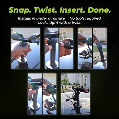 SnapMount M - Magnetic Fishing Rod Holder for Car – Fishing Pole Roof Rack for SUV, Cars, Truck Beds with Strong Magnets – Easy Install, Highway Tested, Weather Resistant – Fly Rod Holder for Car
