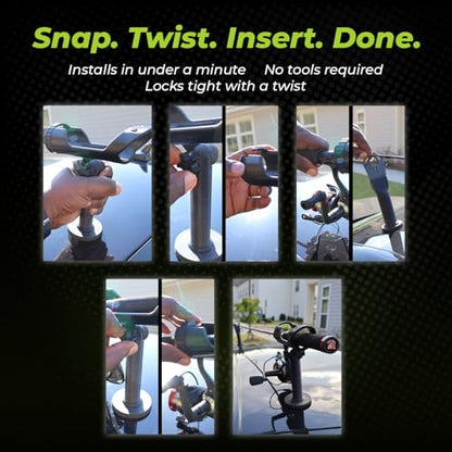 SnapMount M - Magnetic Fishing Rod Holder for Car – Fishing Pole Roof Rack for SUV, Cars, Truck Beds with Strong Magnets – Easy Install, Highway Tested, Weather Resistant – Fly Rod Holder for Car