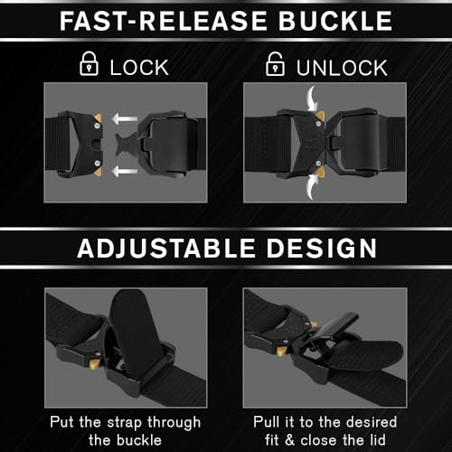 TECEUM Tactical Belt – Heavy-Duty & Quick Release – Military, Work, Rigger, Duty & Utility Belt for Men - color: Buckle 1 - Black, style: X-large-for Waist 46"-50" (Length 57")
