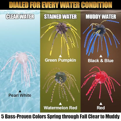 Fuzzy-Dice-Bass-Fishing-Lure-Kit-Soft-Plastic-Cube-Baits with Wacky Hooks & Nail Weights,Drop Shot Weights - Finesse Rig for Smallmouth & Largemouth Bass, FFS Optimized