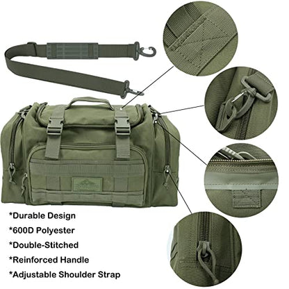 APRILBAY Duffel Bag – Heavy Duty Tactical Gym Bag for Men, Splashwater-Proof Weekender Travel Bag for Basketball, Football, Soccer, Hiking, and Hunting (Dark Green) - color: Dark Green