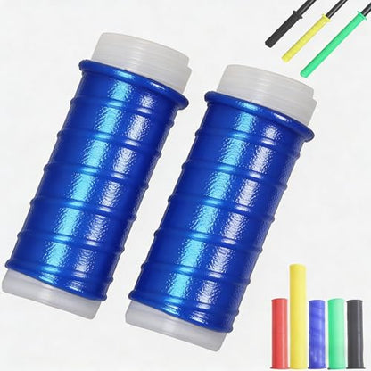 Cold Shrink Handle Wrap, 4.7/6.7in Rubber Cold Shrink Handle Cover, Non-Slip, Insulated Cold-Shrink Handle Sleeves for Fishing Rods and Rackets, Cold Shrink Tool Grip - color: blue, size: 6.7 /17cm