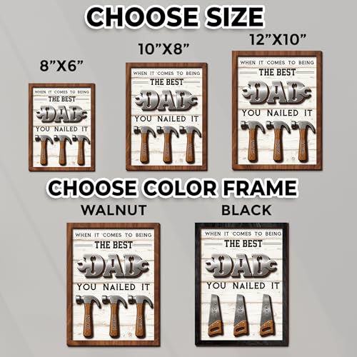 Personalized Dad Mechanic Wooden Plaque, Best Dad Ever Sign Wood Frame, When It Comes to Being the Best Daddy, Fathers Day for Papa, Grandpa, Husband from Son, Daughter, Mechanic Sign Gifts for Men - color: 1. Dad-10