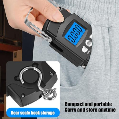 Digital Fish Scale, 110lb/50kg Digital Angling Weight Equipment, Electronic Fishing Scale, for Bass, Catfish, Trout, Crappie, Travel, Camping