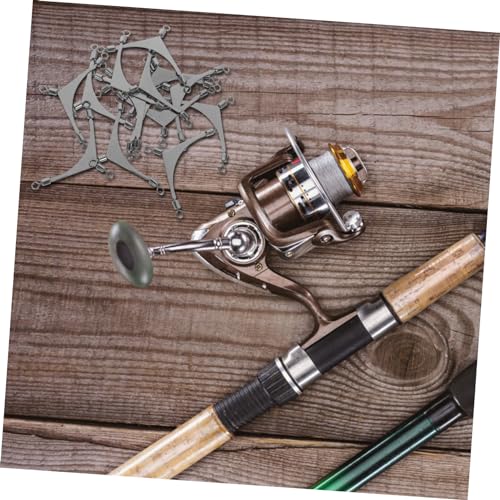 LIOOBO Sea Fishing Three-Prong Swivel Fishing Rigs Fishing Gear Bulk for Bass Cast Saltwater Tackle Connector - size: 3x2x0.2cm