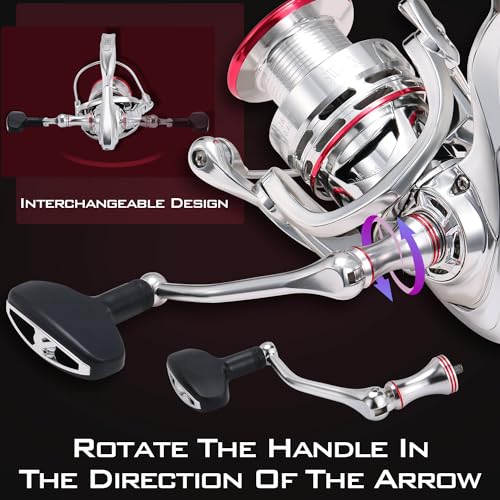 Sougayilang Saltwater Spinning Reel,CNC Aluminum Spool,Max Drag 33LB,Oversize Grip,5.5:1 Gear Ratio, 11+1 Stainless-Steel BB, Freshwater Fishing Reel. - color: SW2500