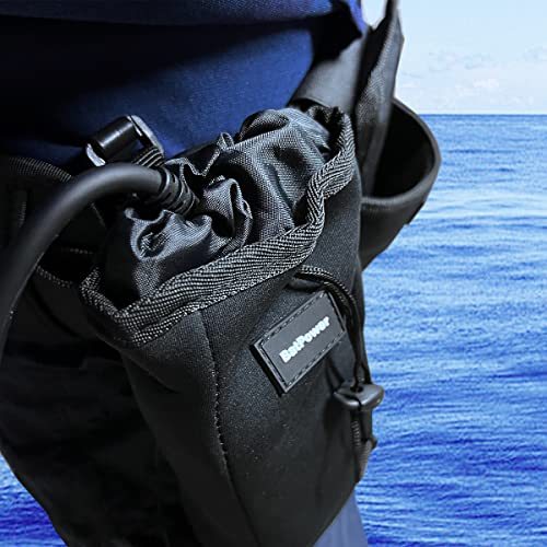 BatPower Fishing Belt Set with Rod Holder: Professional Fighting Waist Belt with Battery Pouch & Pliers Case - Compatible with Daiwa, Shimano, Banax, Miya Reels