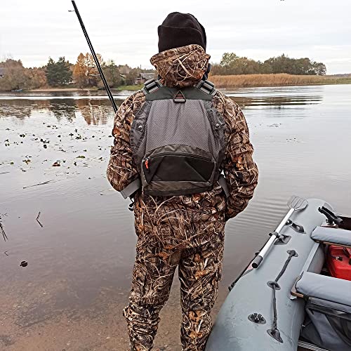 Raprance Fly Fishing Vest Backpack - Adjustable Lightweight and Quick-Dry, with 17 Pocketsfor Trout Bass Saltwate - color: Fv01-green