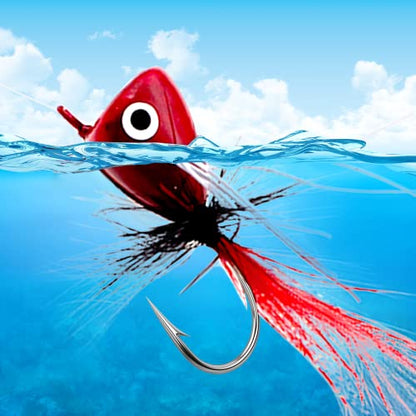 Fly Fishing Poppers Fly Fishing Dry Flies Topwater Fishing Lures Bass Popper Flies Bugs Lures Panfish Bait Fly Trout Bobber Flies Kit for Bass Trout Panfish Bluegill Salmon - color: A: 10pcs Fly Fishing Poppers
