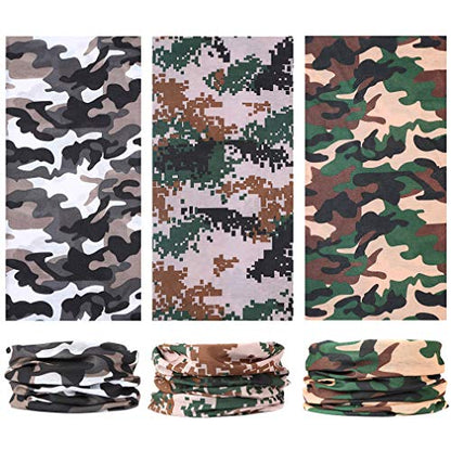 6-Pack Balaclava Face Mask for Men & Women - UV Protection Neck Gaiter, Multi-Use Cycling Mask & Breathable Headband - color: Mixed Color