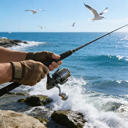 Heavy Duty Spinning Reel Metal Body with CNC Machined Spool 55LB Max Drag 6/8+1 Bearings Ultra Smooth 4.6/4.8:1 High Speed Gear Ratio Saltwater Freshwater Fishing Reel for 8000 to 14000 Series - color: BP11000