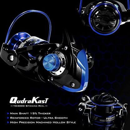 Fishing Rod and Reel Combos, Unique Design with X-Warping Painting, Carbon Fiber Telescopic Fishing Rod with Reel Combo Kit with Tackle Box, Best Gift for Fishing Beginner and Angler - color: Blue, size: 1.8 m 5.91 ft (Tackle Box)