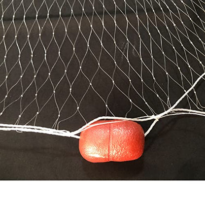 Strong Fishing Line Material Fishing Net Depth 5.5ft Gillnet Length 98 ft Nylon Net 5/8 Inch-2 Inch Mesh Monofilament Nylon Network Big Buoys Fish Net - size: Mesh size 25mm*25mm(1 inch)