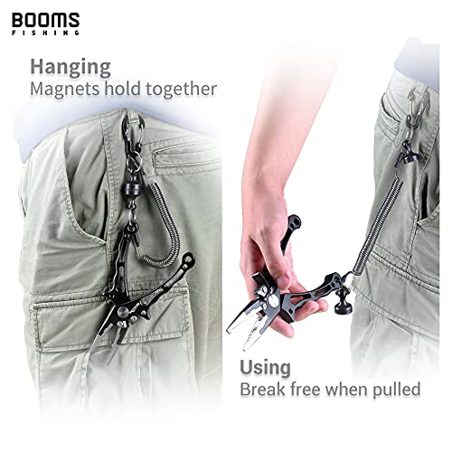 Booms Fishing MRC Magnetic Net Release for Fly Fishing, Magnetic Quick Release Keychain, Magnet Clip Release with Coiled Lanyard or Carabiners - style: 2pcs Magnetic Release & Lanyard