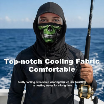 Skull Balaclava Hat for Women Men Sun UV Protection Summer Cooling Full Face Mask Cycling Hiking Fishing Outdoor Sports - color: Skull 04