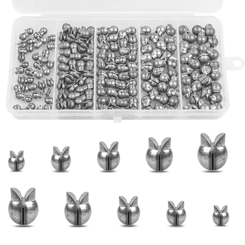 Split Shot Fishing Weights Kit, 180/210pcs Removable Round Fishing Weights Sinkers Clip On Shot Weights Fly Fishing Line Sinkers Fishing Sinkers for Freshwater Saltwater - color: 180pcs-large（1g 1.5g 2g 2.5g 3g）
