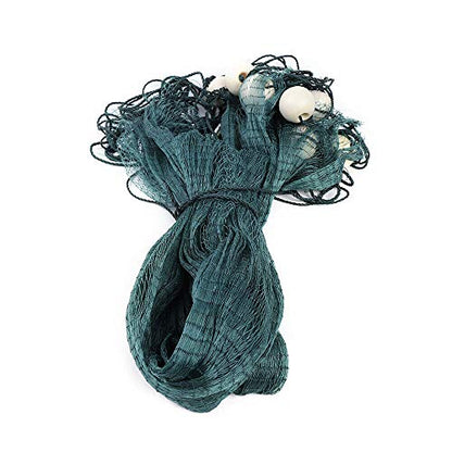 6.5 x 33 ft /10 x 65 ft Fishing Drag Net Fish Beach Polyethylene Mesh Float Bait Trap Durable with PVC Foam Float Bobbers Lead Sinkers for Ponds, Creeks, Rivers - size: 6.5x33ft
